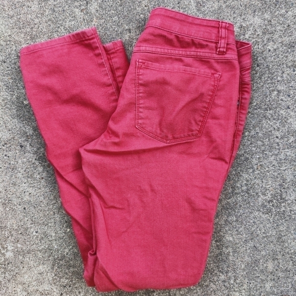 PrAna Kara Organic Cotton Jeans Straight Leg Faded Red Women's Pants Size 6 / 28 - Picture 14 of 14